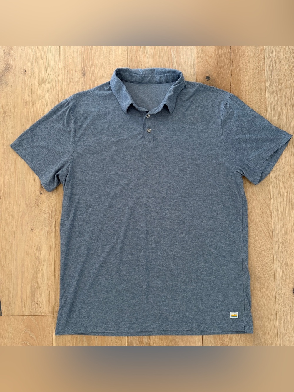 Vuori Strato Tech Polo Shirt Mens Large  Blue Heather Performance V188*H18